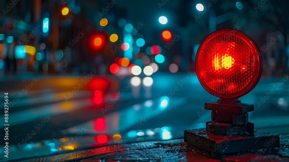 Dashboard warning lights glowing red in a dark vehicle interior, symbolizing mechanical issues or alerts while driving at night.