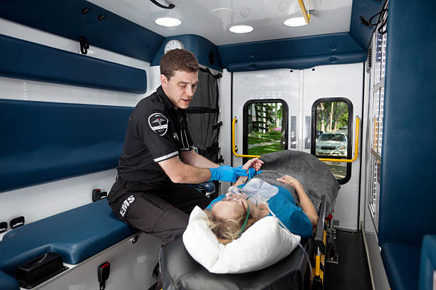 EMT demonstrating calm leadership indicators in the workplace during an emergency.