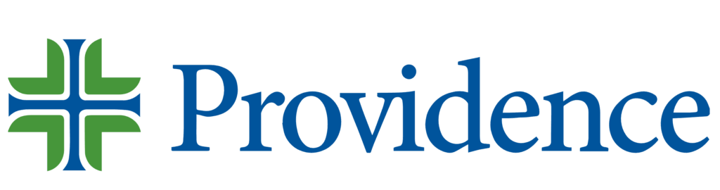 Providence Healthcare logo — blue stylized cross with the word 'Providence' in blue text.