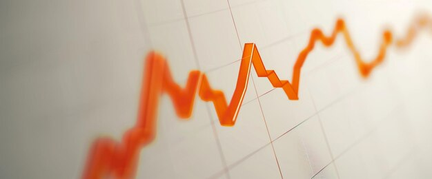 Simple orange line graph showing a slow upward trend on a plain white background, representing gradual growth.